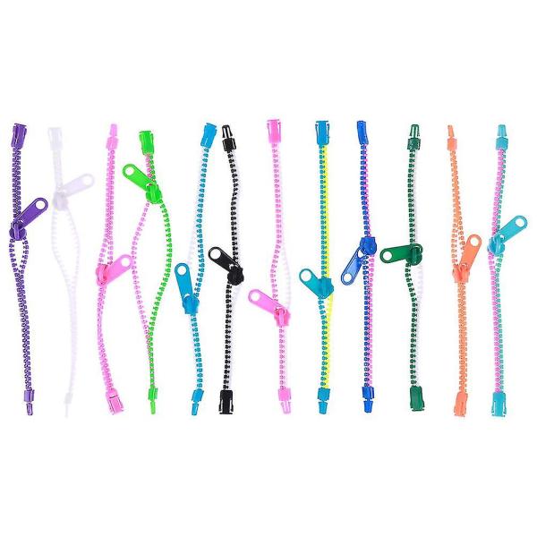20 stk børne lynlås armbånd Candy farve manchetter kreativt legetøj (tilfældig farve)