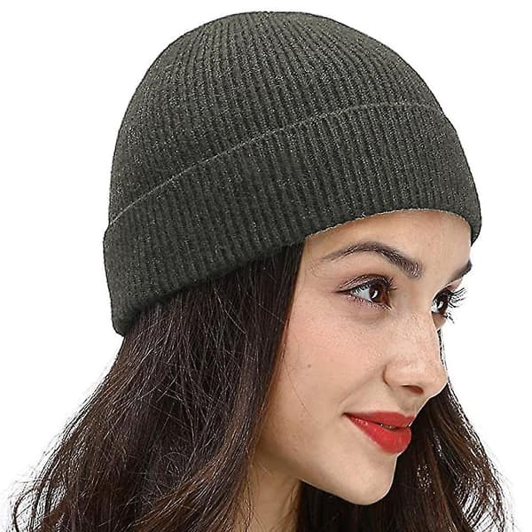 Vinter Beanie Varme Manchet Huehættede Hue Vinter Hue Sort Dark gray