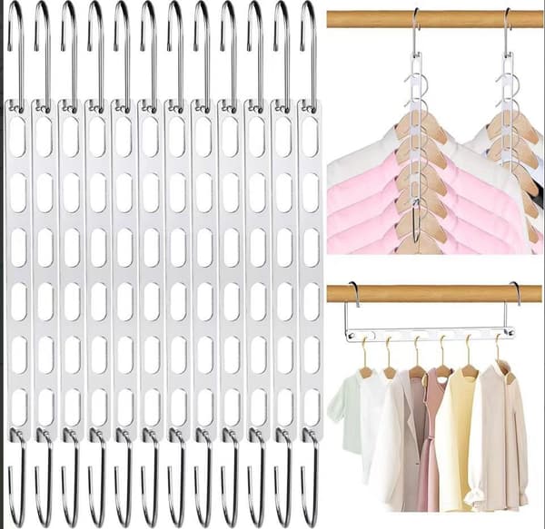 Multikrok sammenleggbar kleshenger, garderobe henger 80PCS