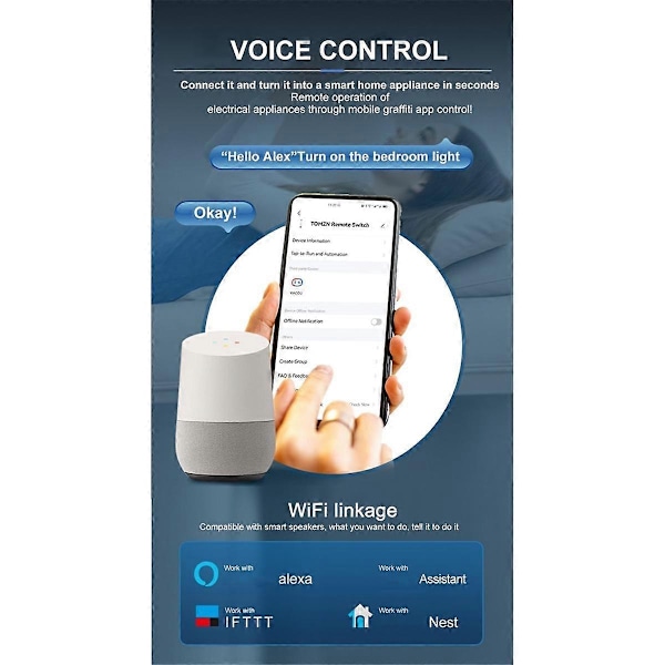 TOB9S-63 Ingen Mätning TUYA Smartlife 1P+N WIFI Smart Strömbrytare Energimätare Strömbrytare Relä MCB