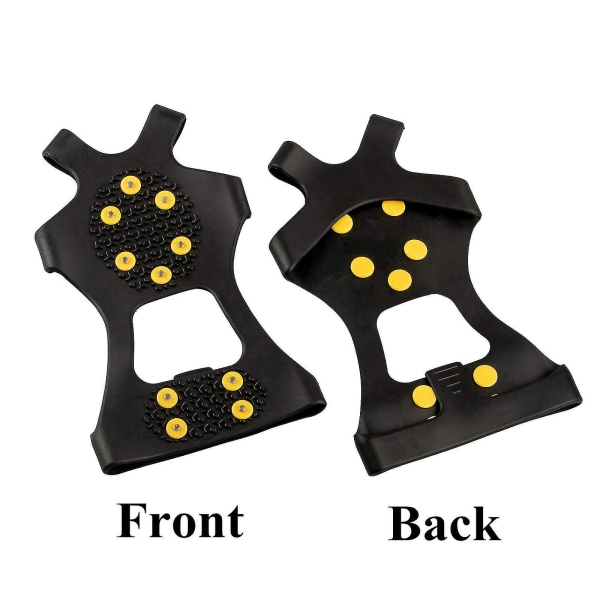 1 par Anti-skli Stretch Snø Is Grips 10-stud Spikes Sko  Klamper  Gummi Slip-on Sko Klamper M