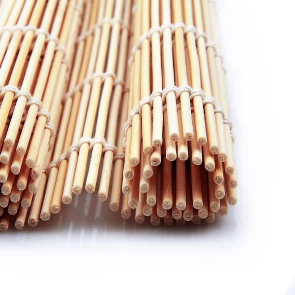 4 st 9,5\" x 9,5\" Naturlig Bambu Sushi Rullande Matta