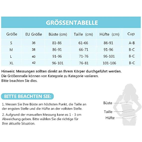 Kvinnors Bikini Tvådelad Baddräkt，L