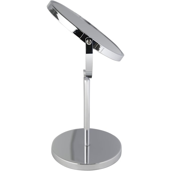 17 cm, Silver-Double-Sided Standing Cosmetic Mirror, Round Makeup Mirror 1x and 3X Magnification, Swivel Shaving Mirror, Approx.