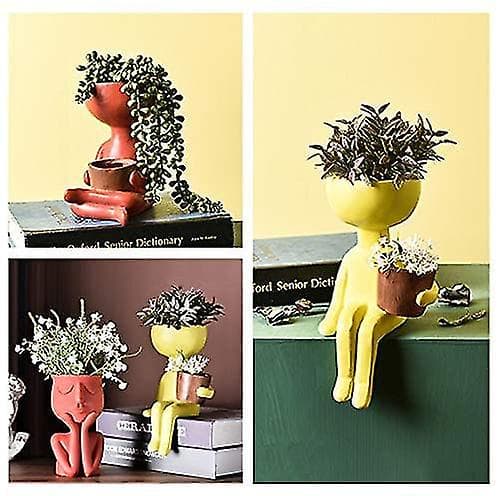 Blomsterpotter Sukkulenter Vase Gresk Statue Blomsterpotter Hjem Hagedekorasjon