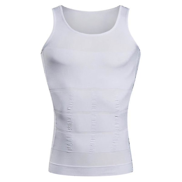 Korsett för män, kroppsslankande magformare- midjeskjortor White M