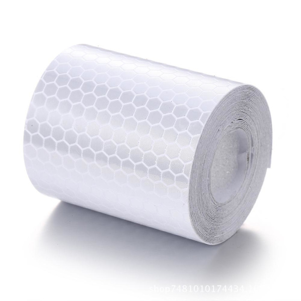 Reflekterande tejp 3m X 50 mm Vattentät reflektor Varningsetiketter Hög intensitet Självhäftande säkerhetstejp 1pcs White