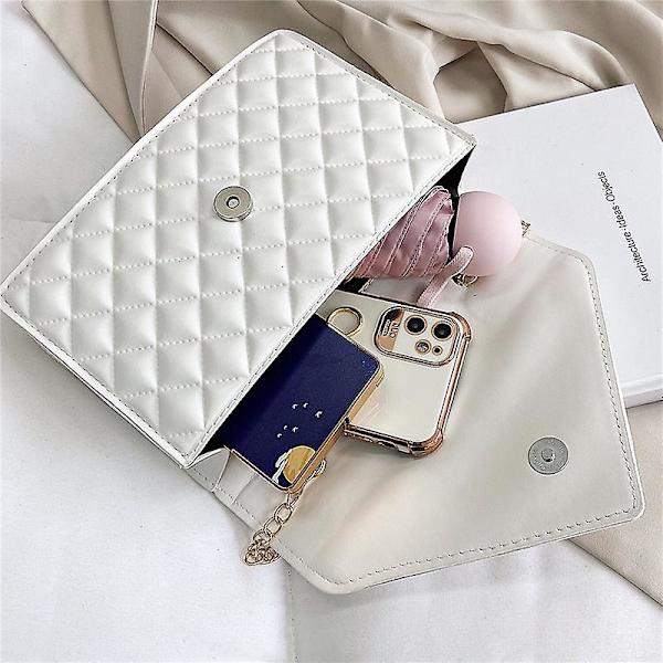 Liten crossbody-väska, söt liten damhandväska med kedjerem Khaki