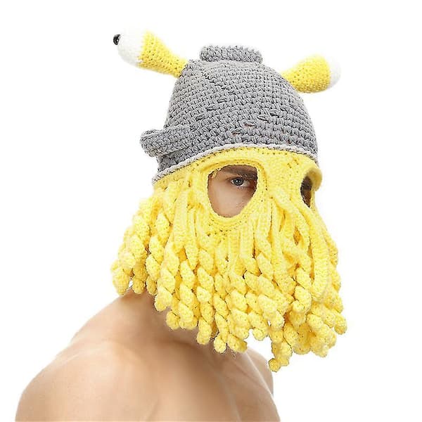 Vinterullmössa Europa och Amerika Rolig Bläckfisk Mössa Mask Pullover Tentakel Mössa