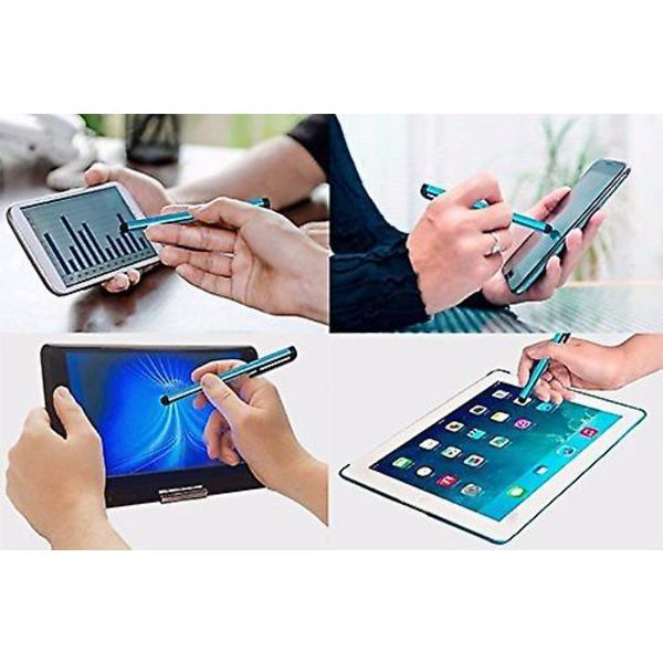 Lättviktspaket med kapacitiva skärmar Enheter Universell stylus Kapacitiv pekskärmspenna för surfplatta Mobiltelefon Slumpmässig färg