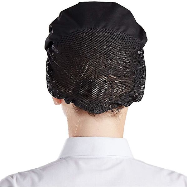 Unisex 3 kappaleen kokin hattu joustava ruoanlaittohattu verkko hengittävä pölyhattu työhattu teollisuustyöpajan hattu