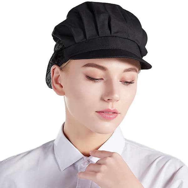 Unisex 3-pack kockmössa elastisk matlagningsmössa nät andningsbar dammkeps arbetsmössa industriell verkstadsmössa keps