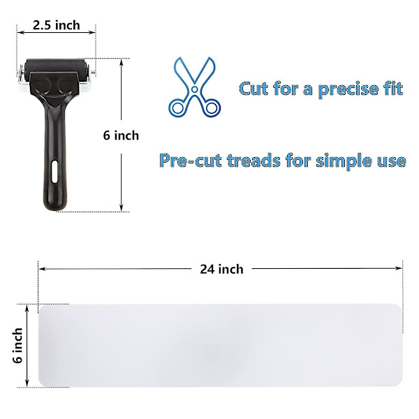 15 stk. forudskårne, transparente, skridsikre strimler, blød og vandtæt tape til gulv, badekar, badeværelse 15cm*60cm