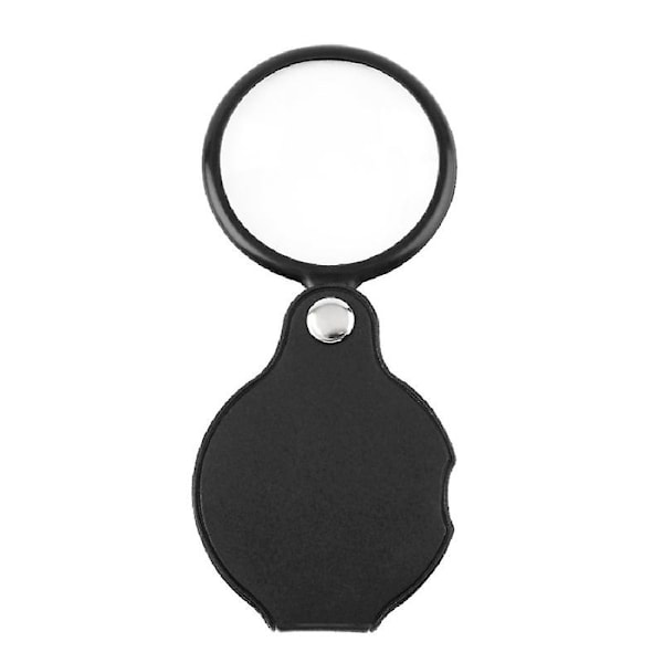 8x Mini-taskukokoinen suurennuslasi taittuva taskusuurennin suurennuslasi pyörivällä suojakotelolla nahkaa 60mm