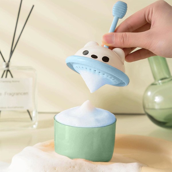 Hudpleie Marshmallow Whip Maker（Blå） - Rich Foam Maker for ansiktspleiepisk, Søt skumkopp for hudrens