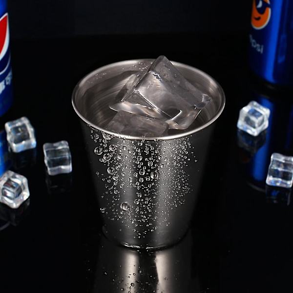 8 stk. shotglas med kopholder, rustfrit stål snapsglas, 30 ml