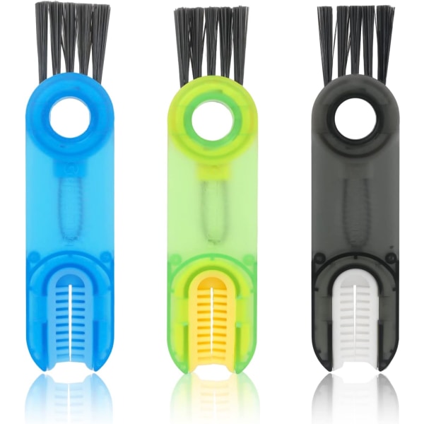 3 in 1 Multifunctional Cleaning Brush, 3 Pieces Bottle Lid Detail Brush Water Bottle Cleaning Brush, Crevice Brush Kitchen Cleaning Tools