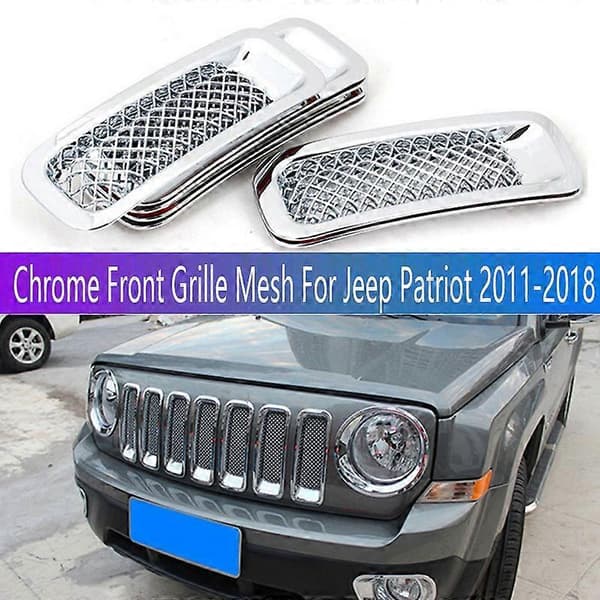 7 stk./sæt Krom Front Grill Mesh Grill Indsats Kit Dækning til Patriot 2011-2018