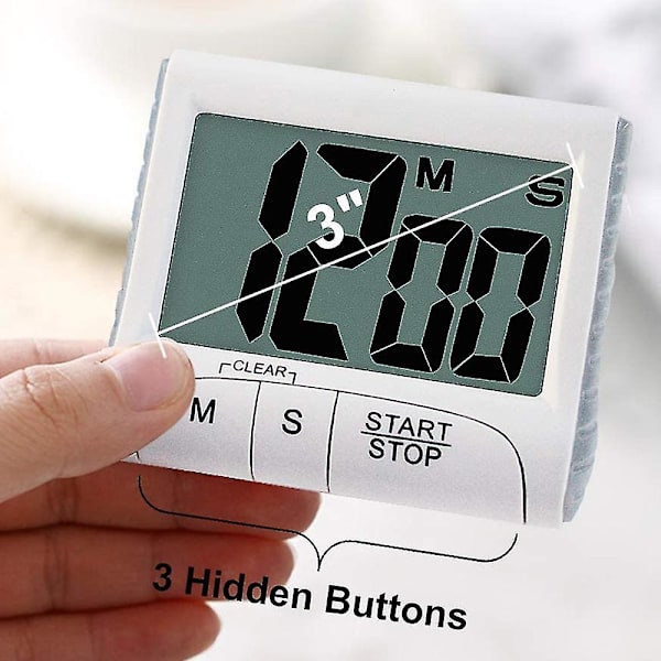 Stor display kjøkken timer digital White