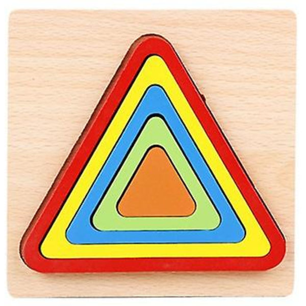 Barnepuslespill for tidlig barndomsutvikling Kognitivt tredimensjonalt geometrisk puslespillleketøy Triangle