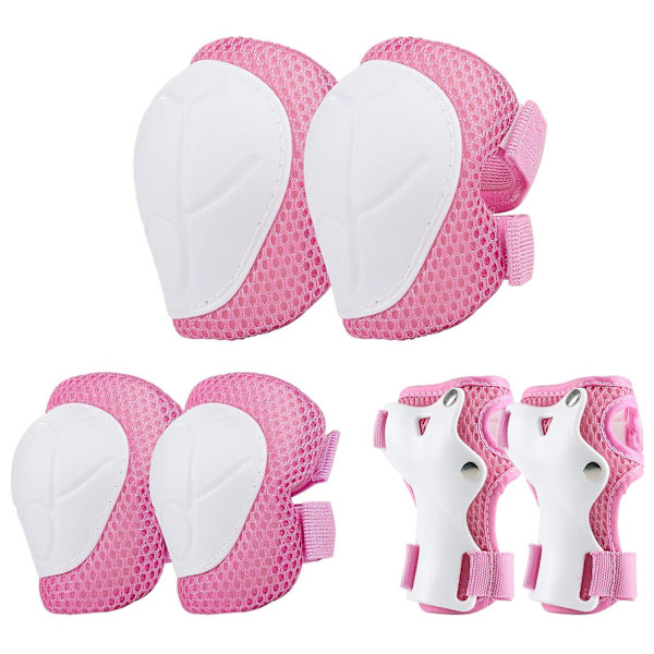 Barnens skyddsutrustning set, knäskydd armbågsskydd handledsskydd 6 st