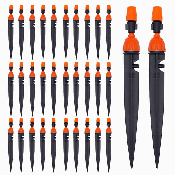 40-pack dropp- och vattenspray dubbelfunktion bevattningssystem mikroflödes droppbevattningskit, vattenflödesbevattning