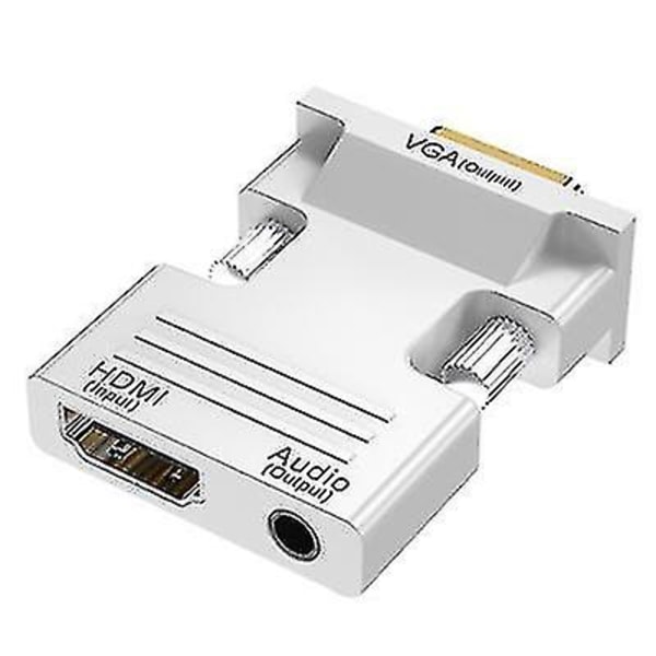 Aktiivinen 1080p naaras HDMI - uros VGA -muunninsovitinsovitin 3,5 mm:n stereoliitännällä Kannettava HDMI -liitin