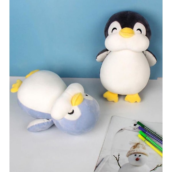 Pingvin Plyschdjur Mjuk Bekväm Docka Present Till Barn Blue 25cm