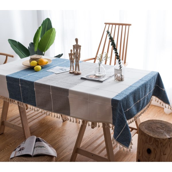 Rektangulär linnebomullsbordduk, rektangulärt bord C