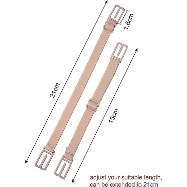 Set med 6 halkfria hållare elastiska justerbara bh-band med 9 delar bh-klämma bh-band