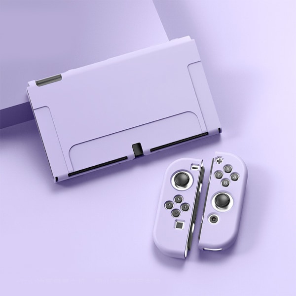 Nintendo Switch OLED -pelikonsoli + peliohjaimen pehmeä case, violetti