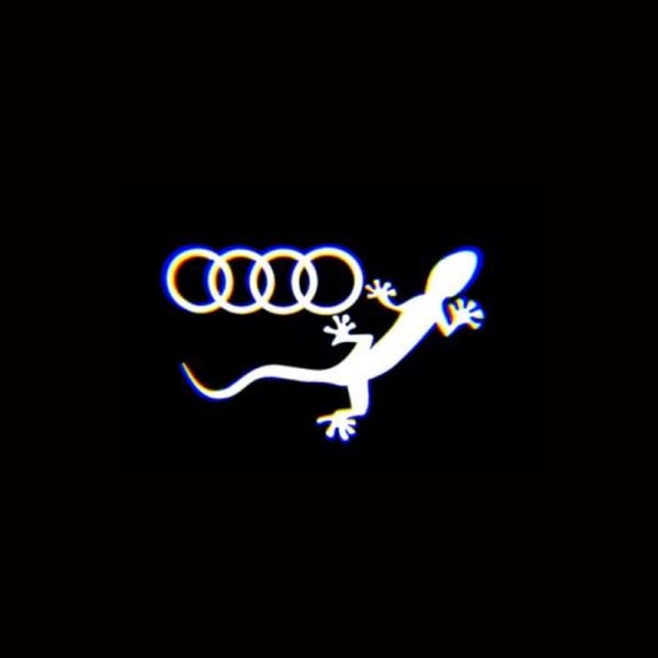 2 delar lämplig för Audi Audi välkomstljus A4LA5A6L omgivande ljus A7A8LQ3Q5Q7 dörrlaserprojektionsskuggljus, stil 12