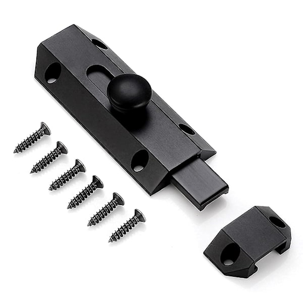 Solid messing dørbolt - kraftig sikkerhetslås Black