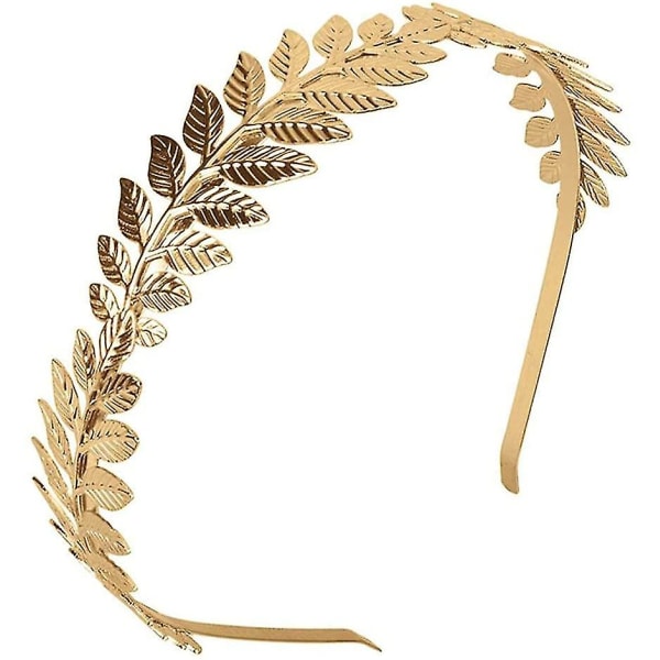 Krone av blader Jenter Gullblad Hodebånd Brud Hodebånd Laurel Blad Hodeplagg