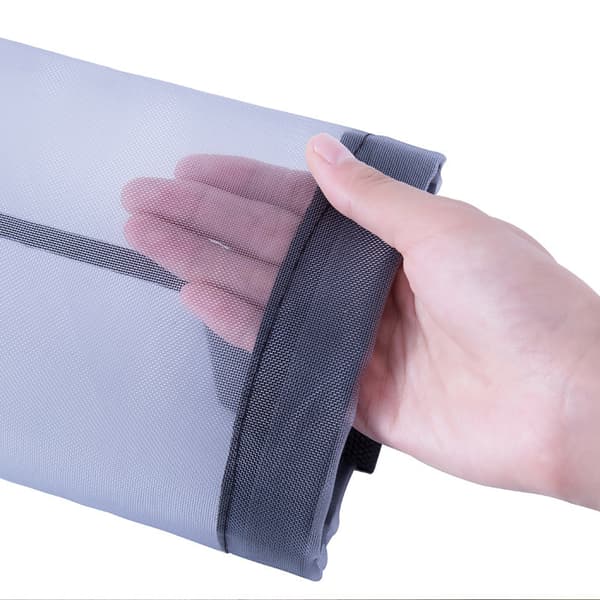 2 stk. grå plastposeholder hengende oppbevaringsdispensere pustende mesh resirkulering handlepose