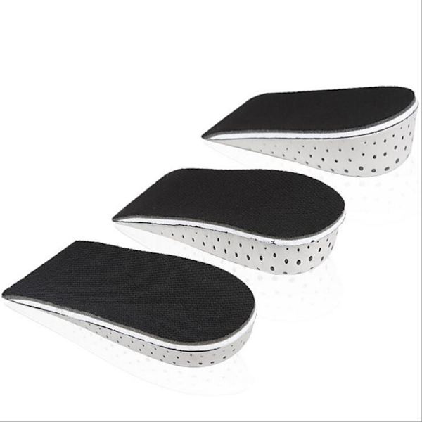 Innleggssåle, laget av memory foam, for å øke høyden på hælene - for menn og kvinner (1 par), 2 cm høyde