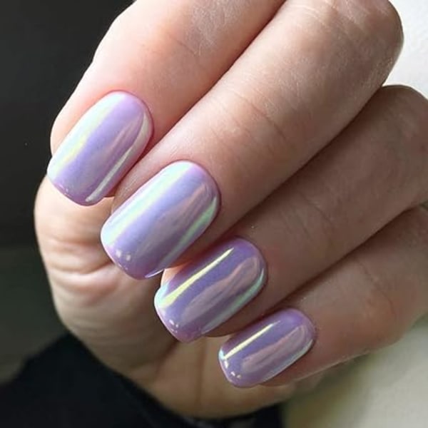 Nagelpulver Pärleffekt Krom Nagelpulver 6 Färger Nagelglitter Nagel Spegelpulver Metalliskt Nagelpulver för Nagelkonst