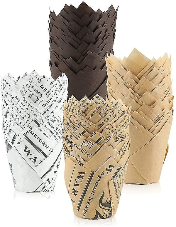 200 st Cupcake Liner Tulip Cupcake Muffin Liners - 2 tum Standard Papper