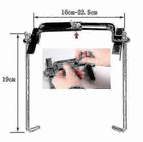 19cm Universal Metall Bilbatterihylla Justerbar Fästklämma Kit Uk