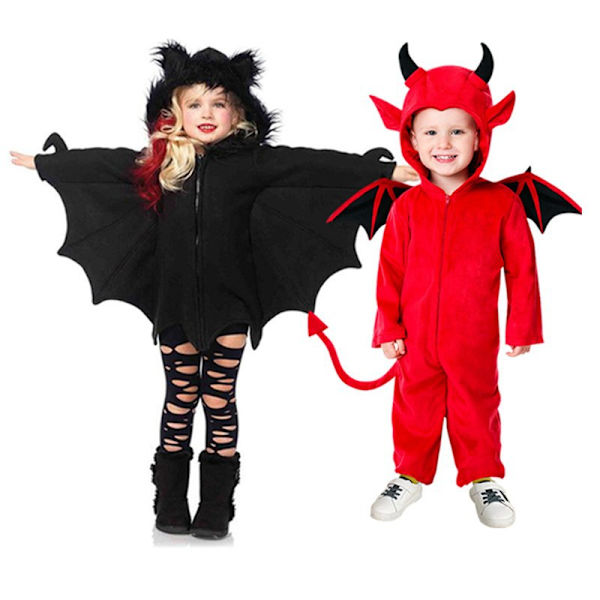 Lasten Halloween-asu Yesha Hupullinen Punainen Paholainen Vampyyri Show-asu Pukukoppi Härkädemonikuningas-asu Sopii korkeudelle 110-120cm
