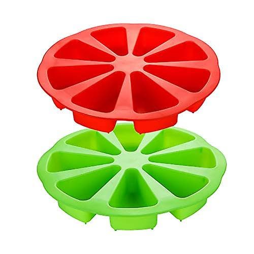 2 stk. silikonbakformer, 8 hulroms silikonform for scones/kakebiter/trekantet hulroms kakeform, pizzabitform