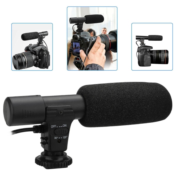 Mikrofon för Dslr-kamera Dv-videokamera Sony Panasonic Canon Nikon