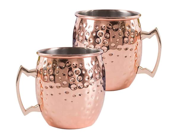 Setti 2 kuparista Moscow Mule -muki