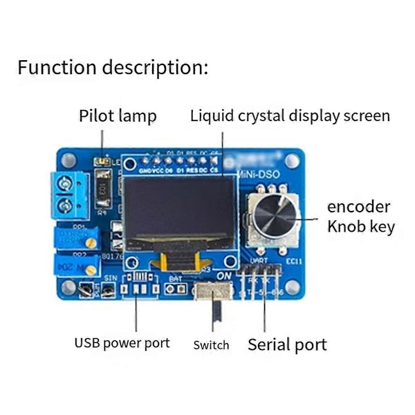 DIY Mini Digitalt Oscilloskop Kit STC8K8A Mikrocontroller Mikrocontroller Elektronisk Træning Svejsning Øvelsesdele