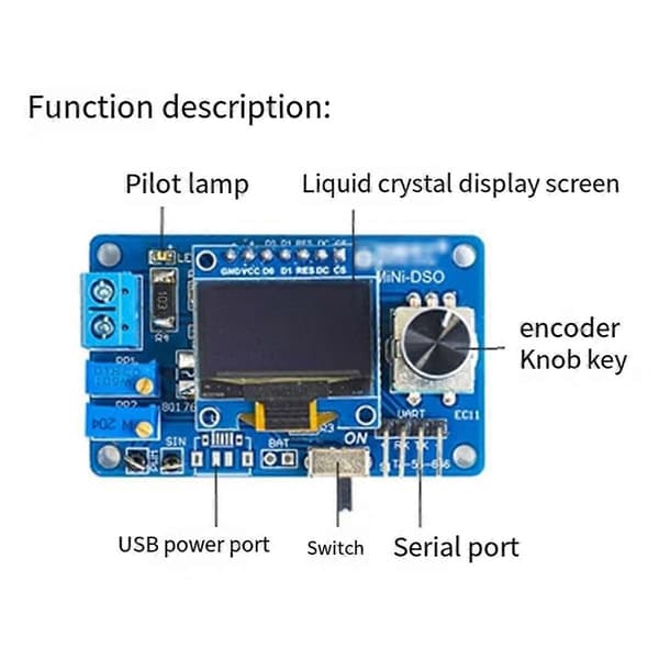 DIY Mini Digitalt Oscilloskop Kit STC8K8A Mikrokontroller Elektronisk Trening Sveisepraksis Deler