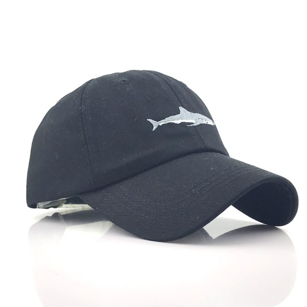 Shark broderad basebollkeps bomullsanka keps utomhus solhatt
