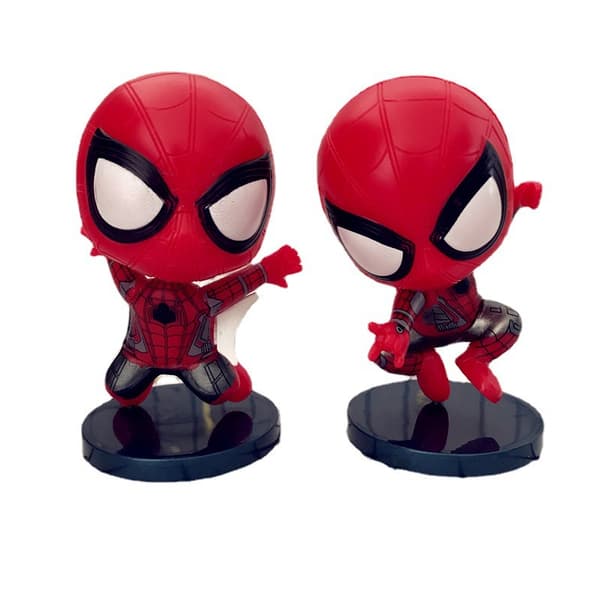 4 st Spider-Man bilprydnader karaktär handdocka animation