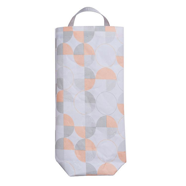2 stk. Plastikposeholder Vandtæt Væghængt Indkøbspose Organizer Holder White Circle