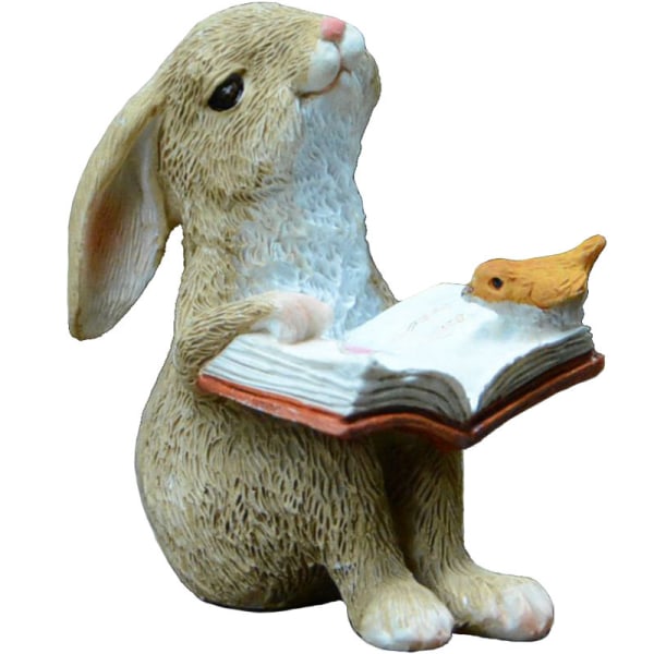 Vardagskollektion Påsk Heminredning Söt kaninfigur Miniatyr Bordsskiva Dekor Fairy Garden Thanksgiving