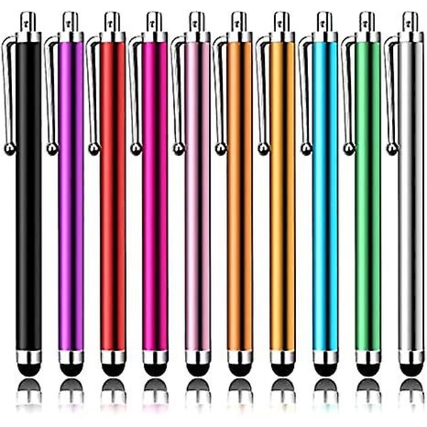 10 kpl universal kosketusnäyttö kapasitiivinen kynäkynä, joka on yhteensopiva Kindle Ipad Iphone Samsungin kanssa (väri satunnainen)